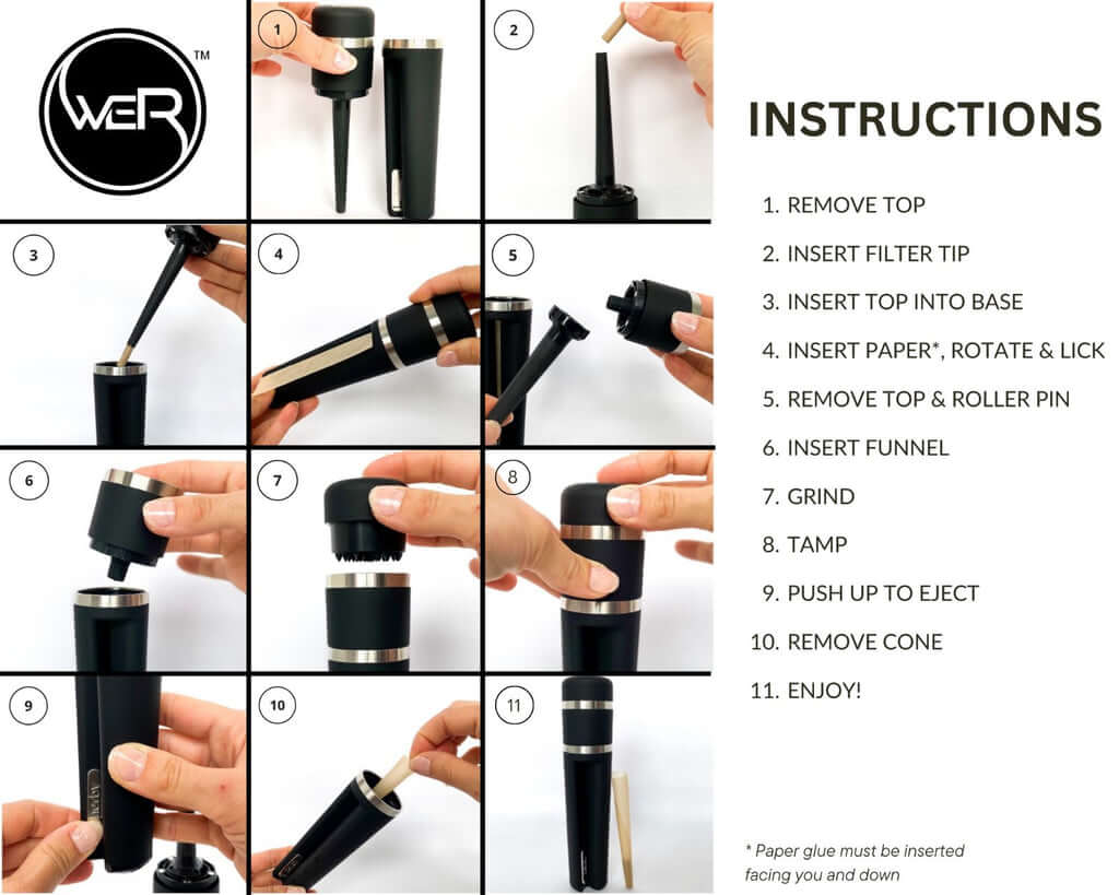 Herby ALL-IN-ONE ROLLER instructions - HAZE & KUSH - CBD Shop