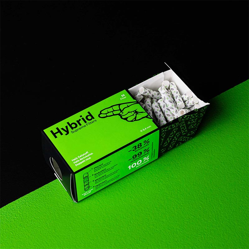 Hybrid Supreme Aktivkohlefilter 55er Pack Ø 6,4 mm - HAZE & KUSH - CBD Shop