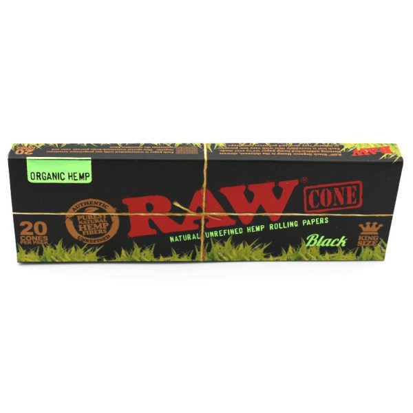 RAW Black Organic PreRolled Cones King Size 20er Pack - HAZE & KUSH - CBD Shop