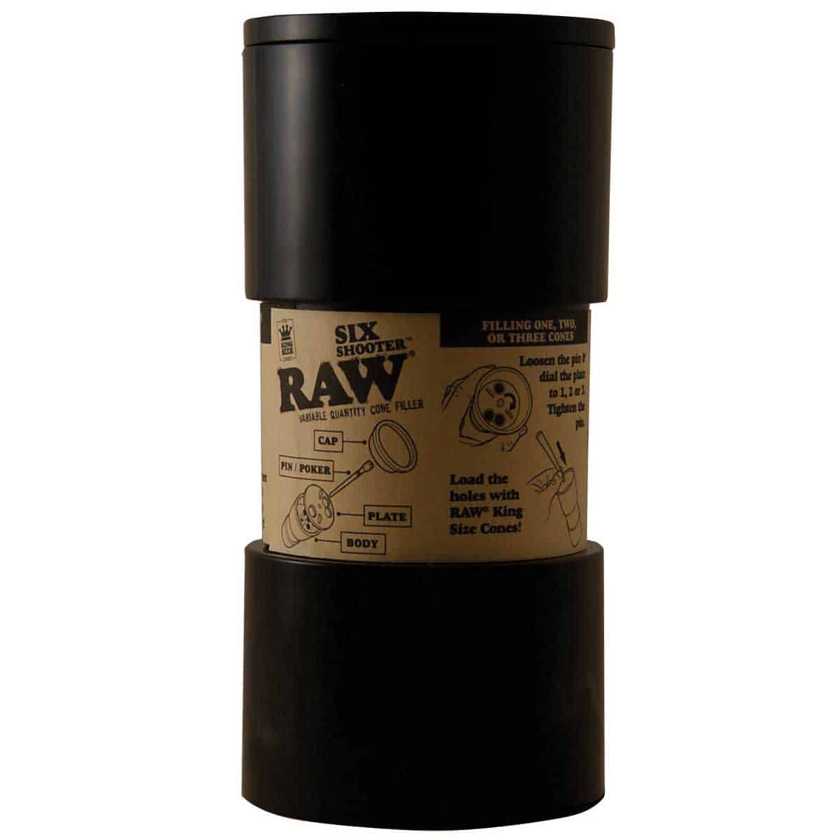 RAW Six Shooter Cone Filler – King Size - HAZE & KUSH - CBD Shop