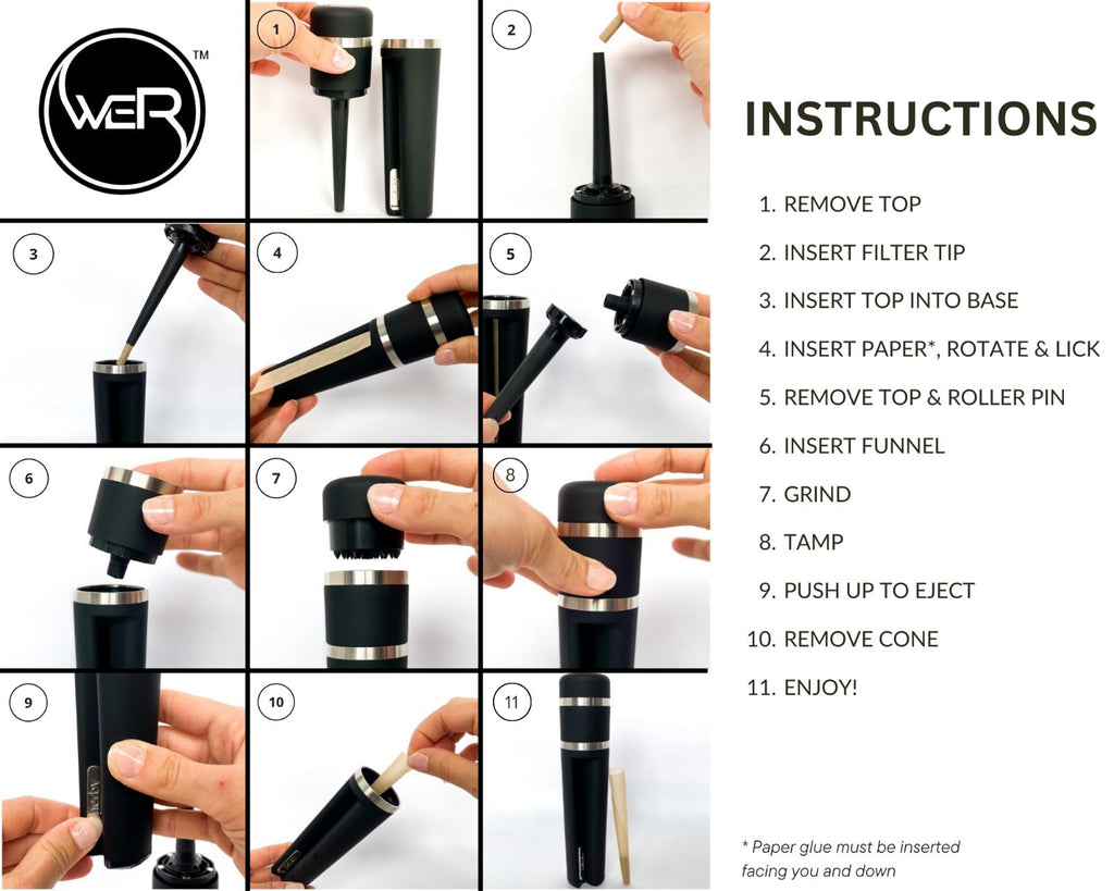 Herby ALL-IN-ONE ROLLER black - HAZE & KUSH - CBD Shop